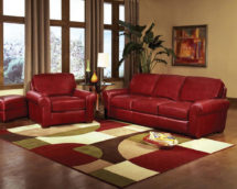 Smith Brother's 8111 Style Leather Sofa.
