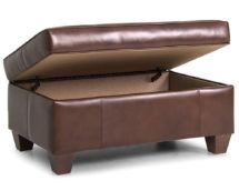 Smith Brother's 900 Style Leather Storage Ottoman.