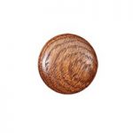 Wooden circular knob.