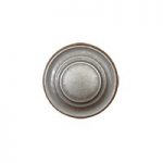 Vintage silver circular knob.