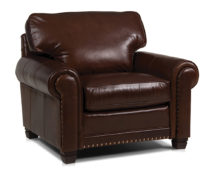 Smith Brother's 393 Style Leather Chair.