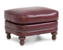 Smith Brother's 346 Style Leather Ottoman.