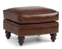 Smith Brother's 383 Style Leather Ottoman.