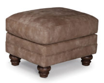 Smith Brother's 522 Style Leather Ottoman.