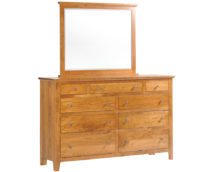 Huntington Deluxe 9 Drawer Dresser in SAP Cherry with OCS-104 Finish.