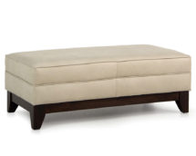 Smith Brother's 1372 Style Leather Cocktail Ottoman.