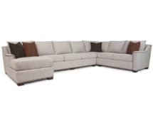 Smith Brother's 9242 Style Fabric Sectional Sofa.